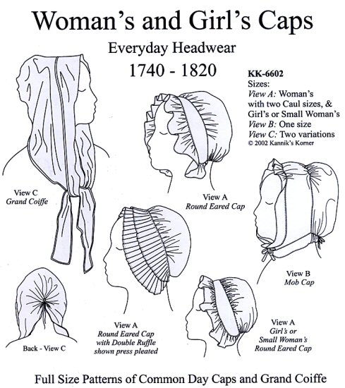 Woman's and Girl's Caps 1740-1820 (KK6602)
