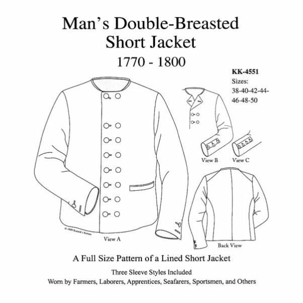 Men's Double-Breasted Short Jacket (KK4551)