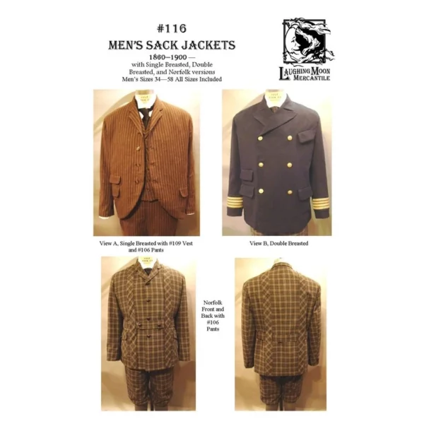 Men's Sack and Norfolk Jackets 1860 - 1900 (LM116)