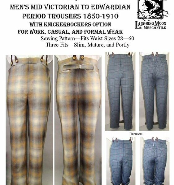 Men's Mid Victorian to Edwardian Period Trousers 1850 - 1910 (LM119)