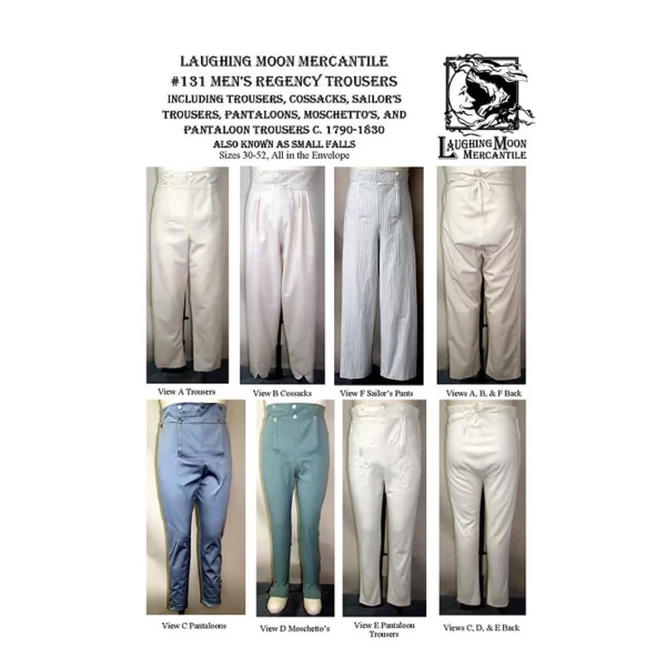 Regency Trousers in 6 Styles 1790-1830 (LM131)