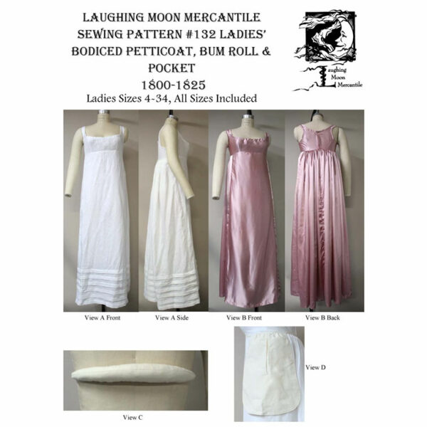 Ladies’ Bodiced Petticoat, Bum Roll & Pocket 1800-1825 (LM132)