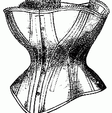 1865-1880 Mid-Victorian Corset (MM1870-1)