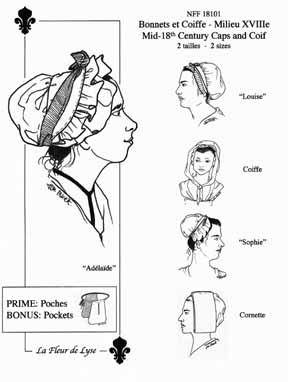 Caps and Coif Mid 18th C.  (NFF18101)