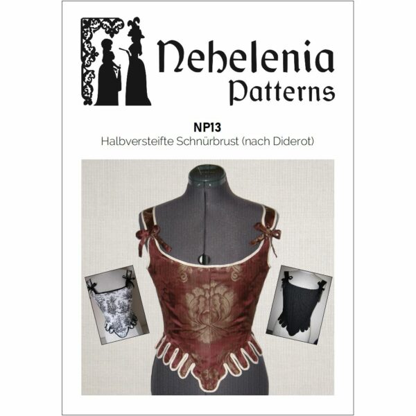 Corset Kit 2 NP E13 Half Boned Diderot Stays (with Plastic Whalebone)