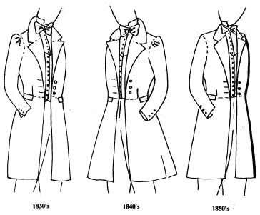 1830-1850s Frock Coat (W324)