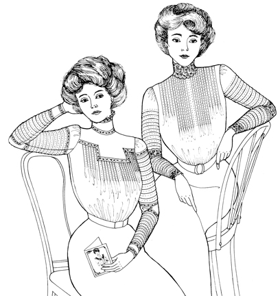 Edwardianische Biesenblusen (PP405)