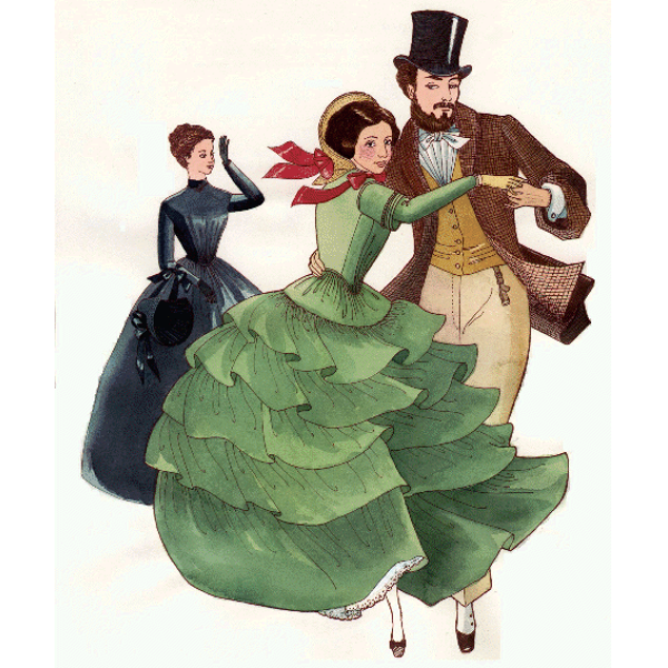 Einfacher viktorianischer Rock oder Stufenrock (PP800)