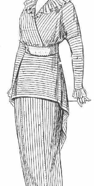 Dress with Surplice Blouse in Drop-Shoulder Style 1911-1914 (PP8211)
