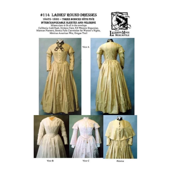 1840-1852 Ladies Round Dresses (LM114)