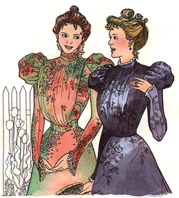 Taille mit Puffärmeln 1890er Jahre  (PP207)