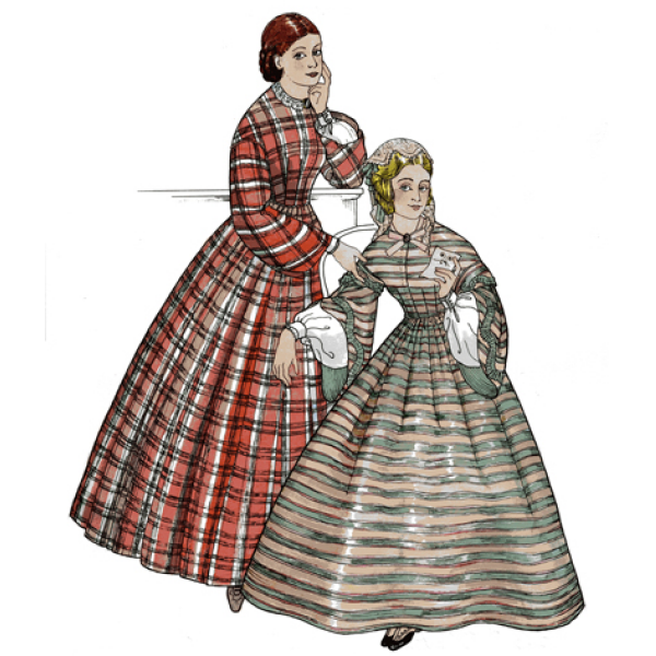 Taillen mit Abnähern & Unterärmeln 1858-1862 (PP702)