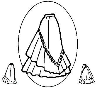 1898 Skirt with Flounces  (RH985)