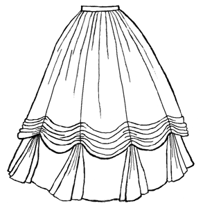 1860 Ball Gown Skirt (TV240)
