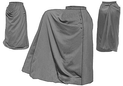 1883 Riding Habit Skirt  (TV264)