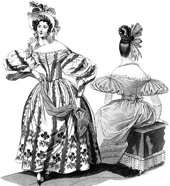 1832 Romantic Era Dress (TV455)