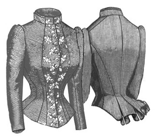 1884 French Vest Bodice (TV463)
