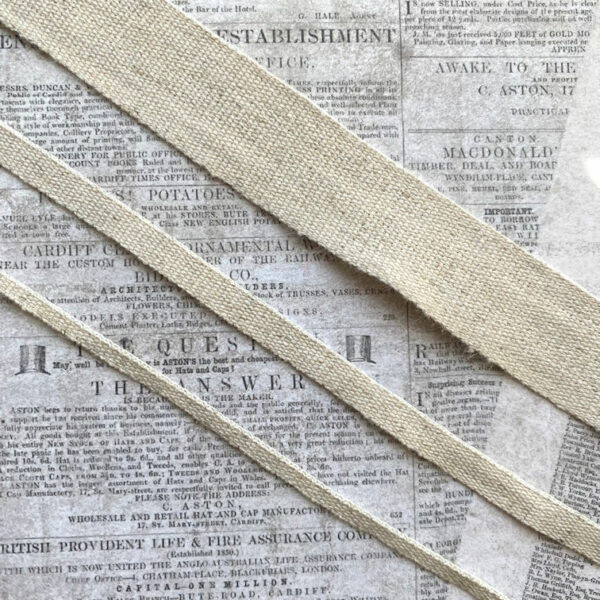 Basketweave Linen Tape in 3 Width