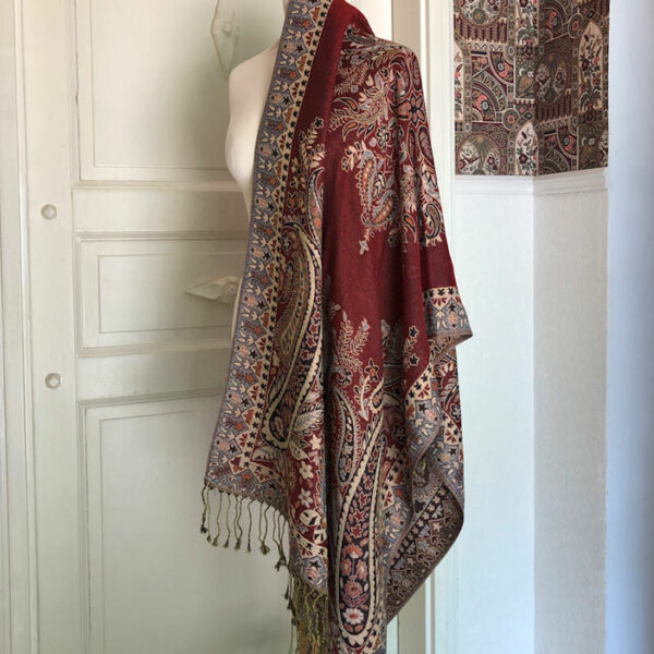 Regency Shawl with Paisley Design in 3 colours