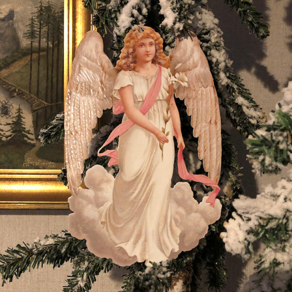 Fensterbild / Raumdeko Weihnachtsengel Gründerzeit